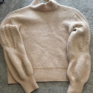 PAIGE Beige Cowl Neck Sweater